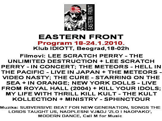 EASTERN FRONT, program 18-24. januar 2010.